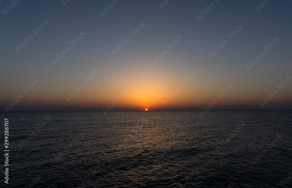 Sunrise at sea. Sunrise at sea.