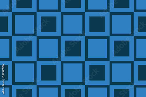 Vector seamless geometric pattern. Shaped squares in blue color.