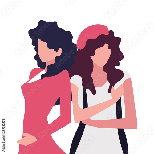 Supermodels avatar women vector design