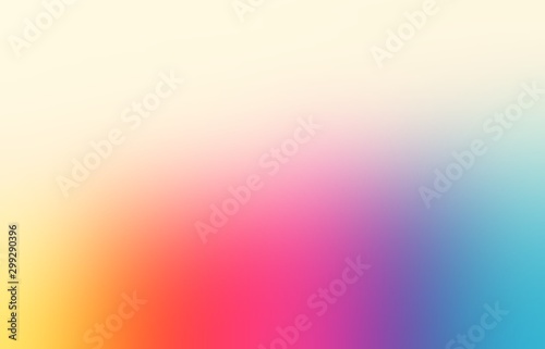 Spectrum blurred texture. Rainbow empty background. Colored simple defocused abstract illustration. Blue pink red yellow gradient pattern.