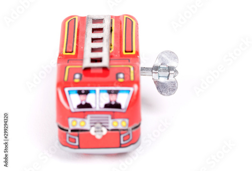 Принти на полотні Vintage red wind-up toy car