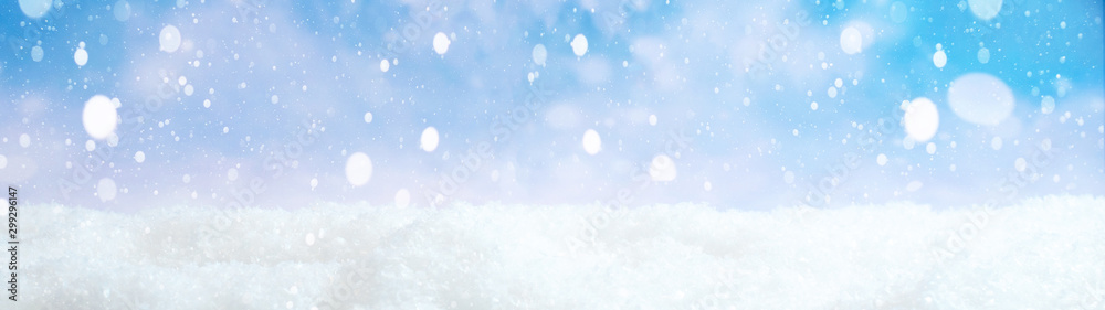 snowflakes snow blue sky - winter background banner long snowflakes snow blue sky - winter background banner long