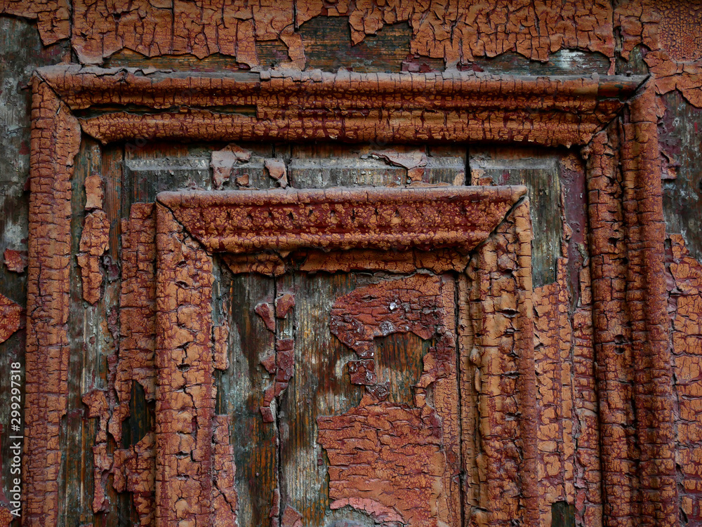 Old wooden doors, structure and details