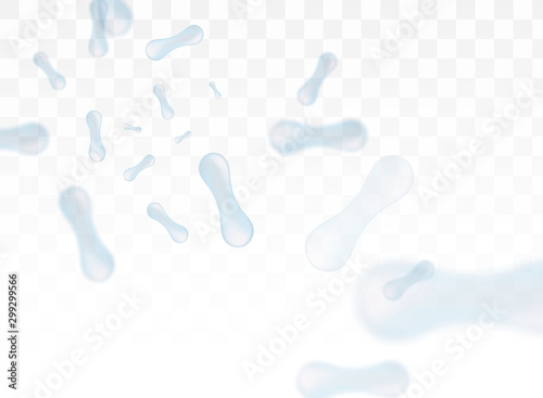 Probiotics Bacteria Vector illustration. Biology, Science background. Microscopic bacteria closeup. photo