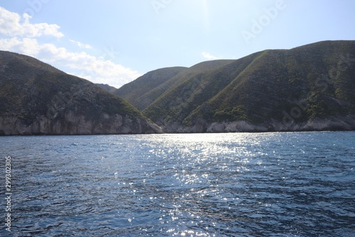 mountains and sea during summer