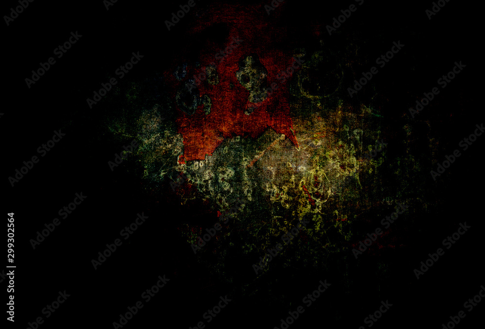 Black dark scary abstract background eroded grunge metal structure