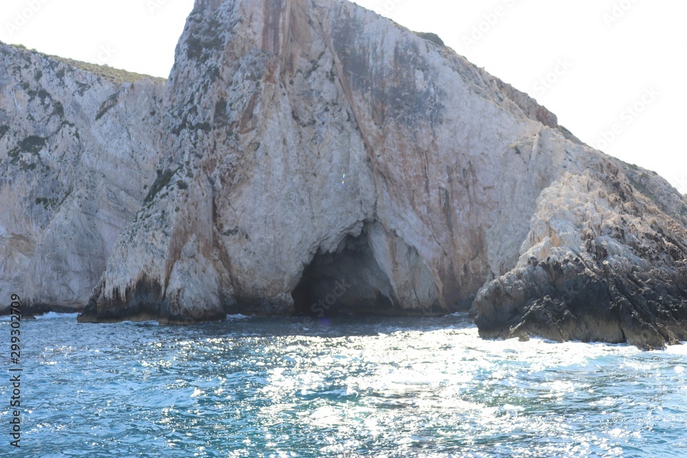 Rocky coastline in Greece