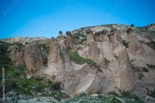 Landscape panoramic view to Devrent valley aka valley of imagination, Cappadocia, Turkey