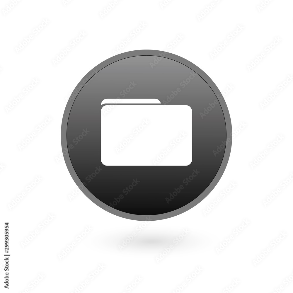 Folder Icon Vector. Simple flat symbol. Perfect Black pictogram illustration on white background. Folder Icon Vector. Simple flat symbol. Perfect Black pictogram illustration on white background.