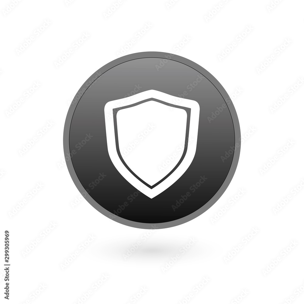 Shield Icon in trendy flat style isolated on grey background. Shield symbol for your web site design, logo, app, UI. Vector illustration, EPS10. Shield Icon in trendy flat style isolated on grey background. Shield symbol for your web site design, logo, app, UI. Vector illustration, EPS10.