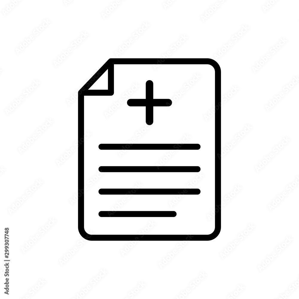 Medical sheet icon vector design template Medical sheet icon vector design template
