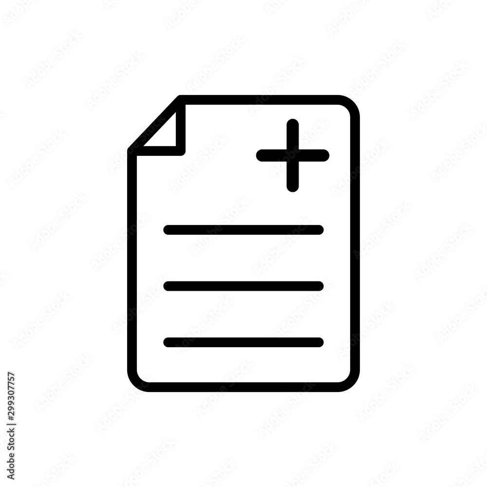 Medical sheet icon vector design template Medical sheet icon vector design template