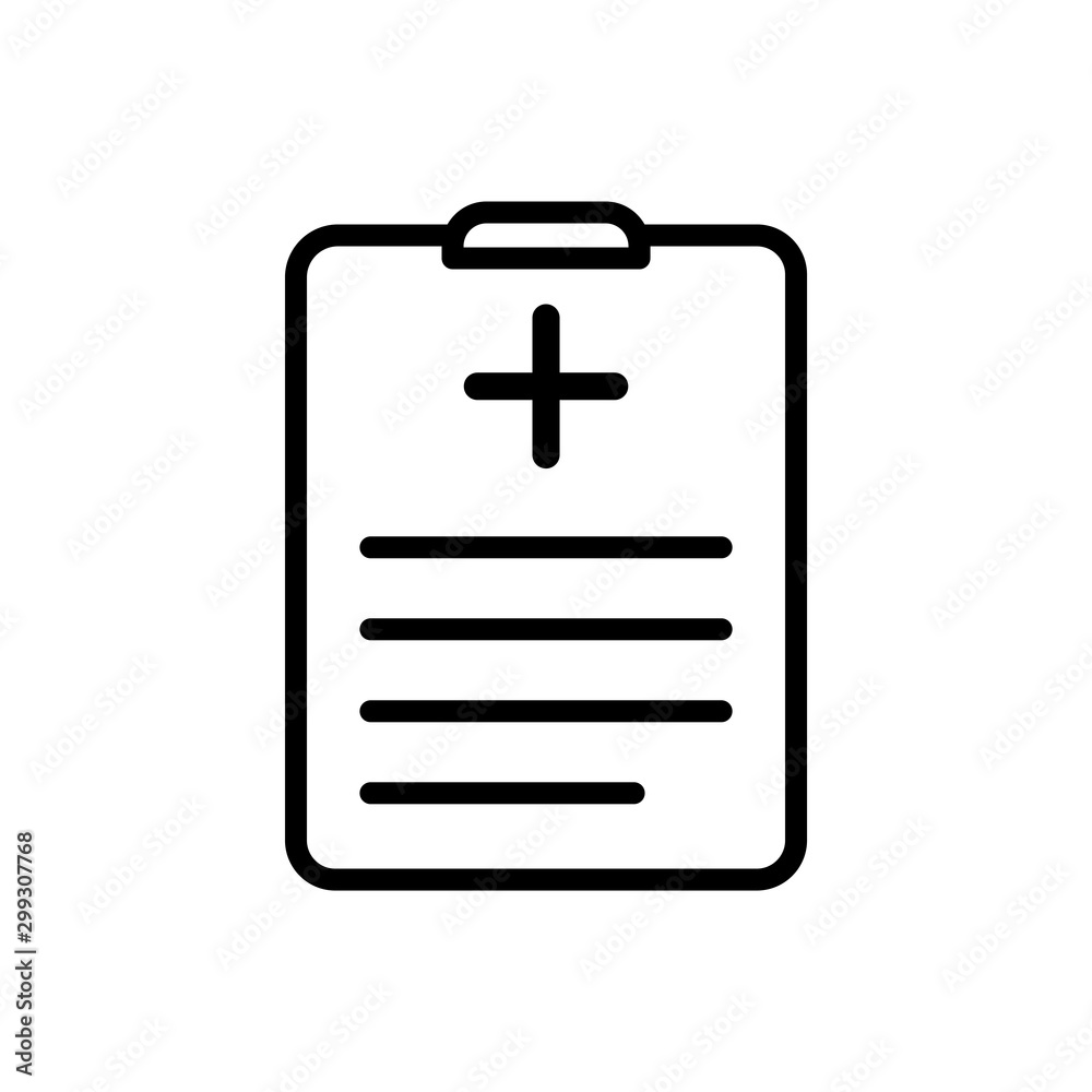 Medical sheet icon vector design template Medical sheet icon vector design template