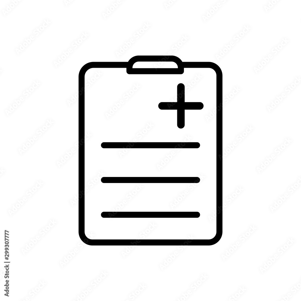 Medical sheet icon vector design template Medical sheet icon vector design template