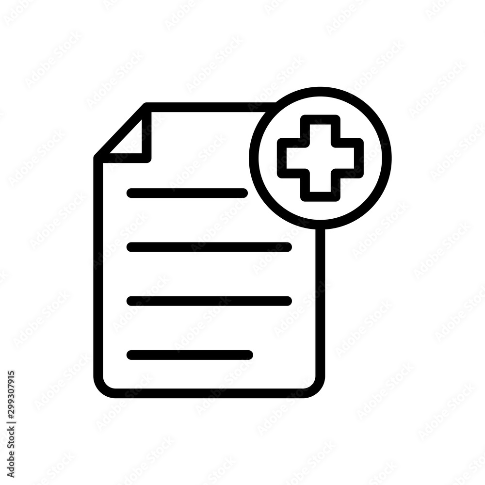 Medical sheet icon vector design template Medical sheet icon vector design template