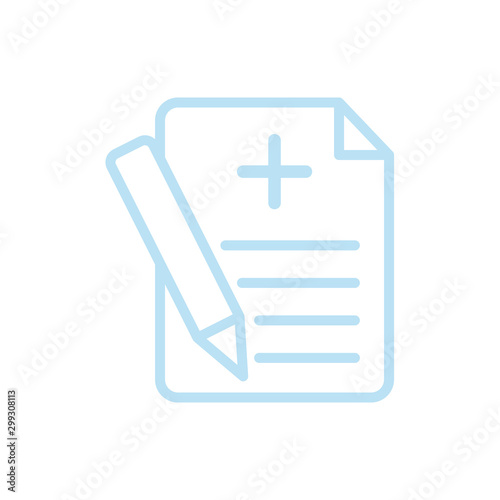 Medical sheet icon vector design template