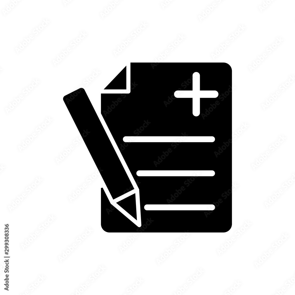 Fototapeta premium Medical sheet icon vector design template