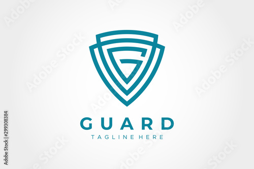 Letter G Shield Security Logo Protection Symbol Vector Logo Design