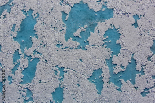 Aerial view of frozen Arctic Ocean