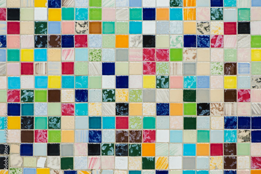 multicolored texture of square tiles