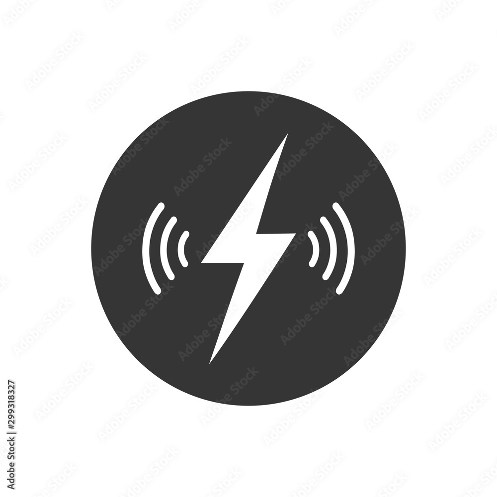 Wireless charging vector icon isolated on white Wireless charging vector icon isolated on white