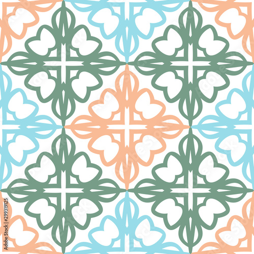 Seamless pattern with rhombuses in gentle shades.