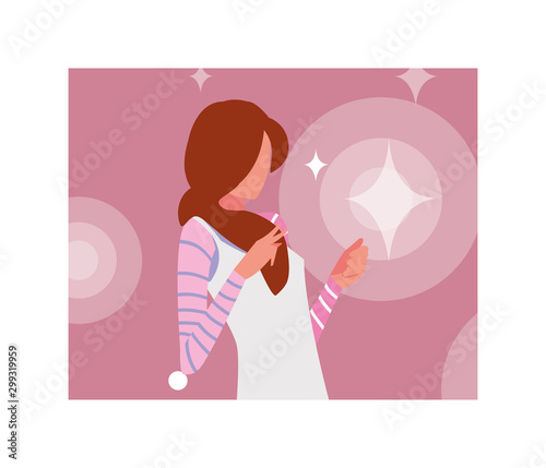 Supermodel avatar woman vector design