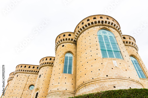 towers of Basilica della Santa Casa in Pelgrimage Loreto, Italy photo