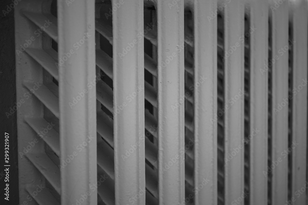 old cast iron radiator, central heating, close-up. old cast iron radiator, central heating, close-up.