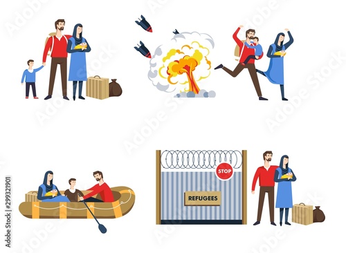 Refugees family immigrants war escape political shelter