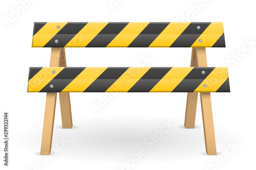 road barriers to restrict traffic transport stock vector illustration photo