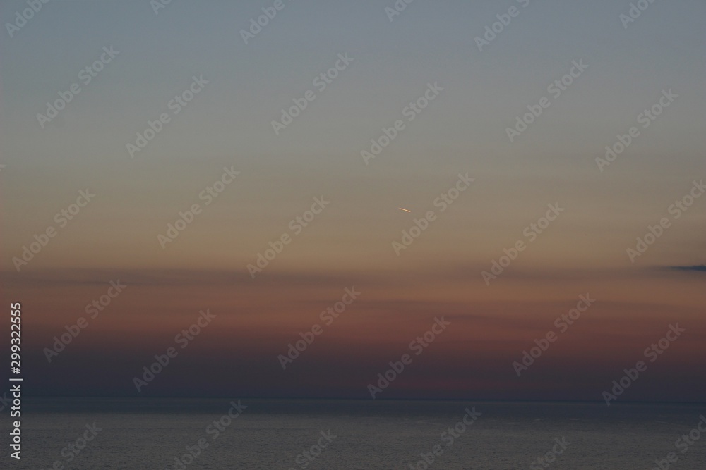 Obraz premium Italy, Sardinia Island: Sunset on the Gallura sea.