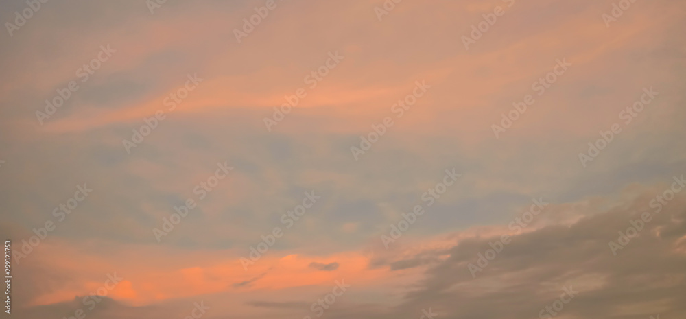 Fototapeta premium Orange sky in the evening