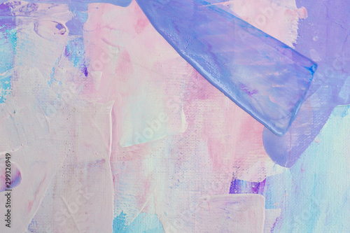 Abstract art background hand drawn acrylic painting. Brushstrokes colorful texture acrylic paint on canvas. picture for artwork design. Modern contemporary art