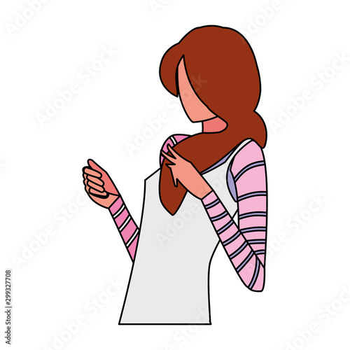 Supermodel avatar woman vector design