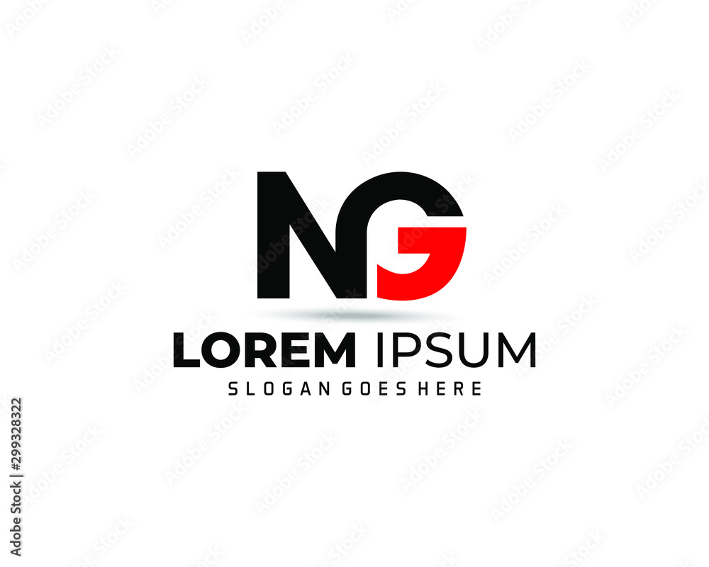 NG company group linked letter logo. absract NG logo letters design concept NG company group linked letter logo. absract NG logo letters design concept