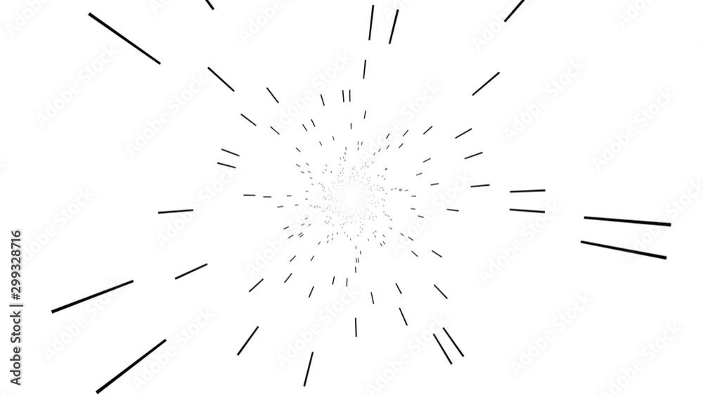 Zooming Back and Forth Abstract Space Warp Tunnel Animation Loop vídeo