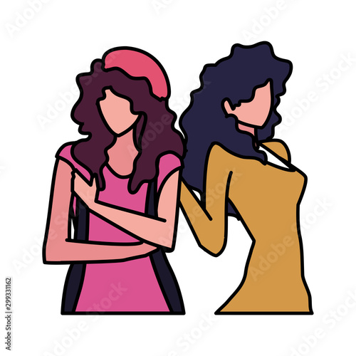 Supermodels avatar women vector design