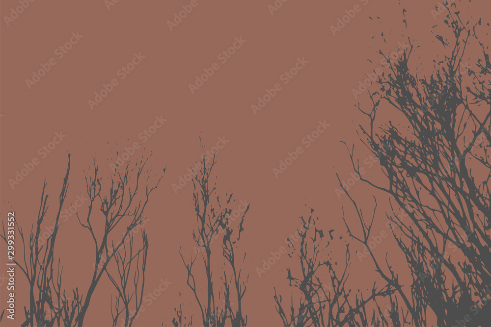 Fototapeta premium Silhouettes of Trees on subtle background. Tree Pattern