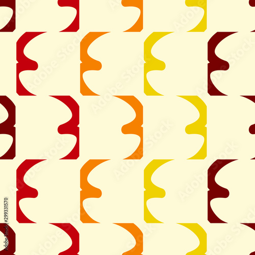 Bright seamless vertical pattern with geometric elements.