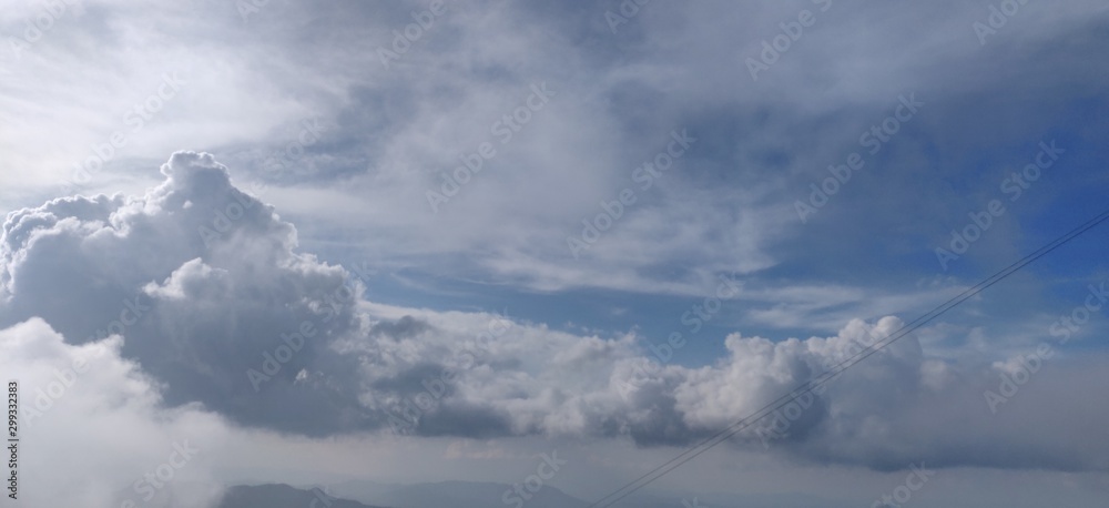 blue sky with white clouds