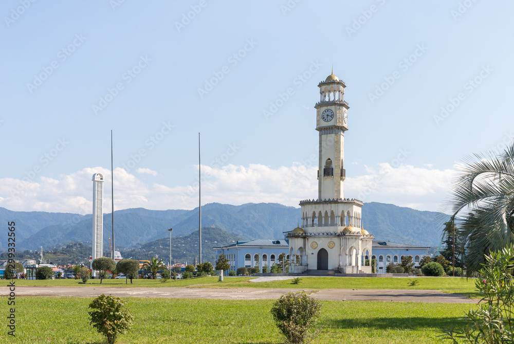 Batumi Lighthouse stands on the embankment of Batumi city - the capital of Adjara in Georgia
