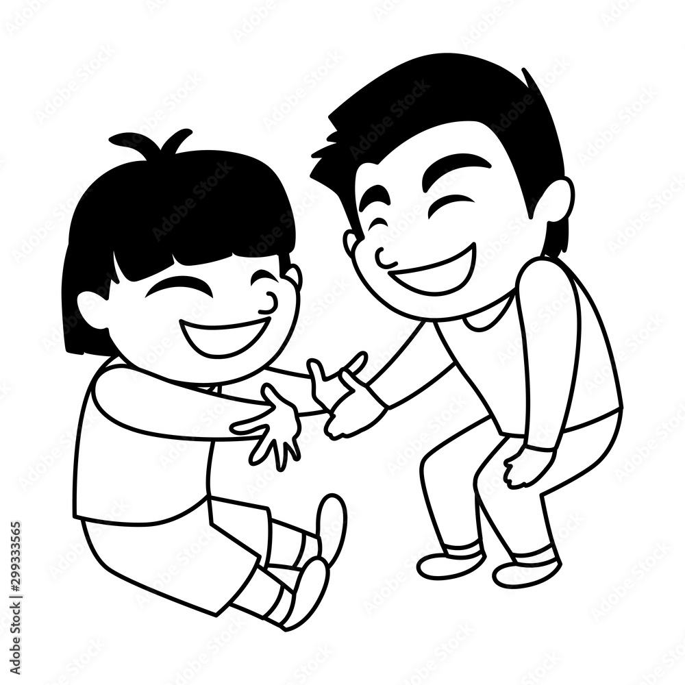 Isolated boys cartoons vector design Isolated boys cartoons vector design