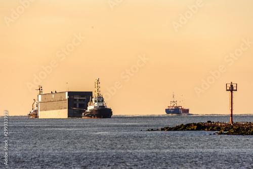 Tableau sur toile Aanvoer zeesluis IJmuiden