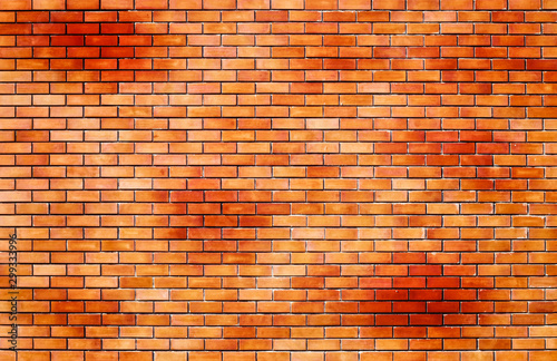 Full frame square brick wall for background.