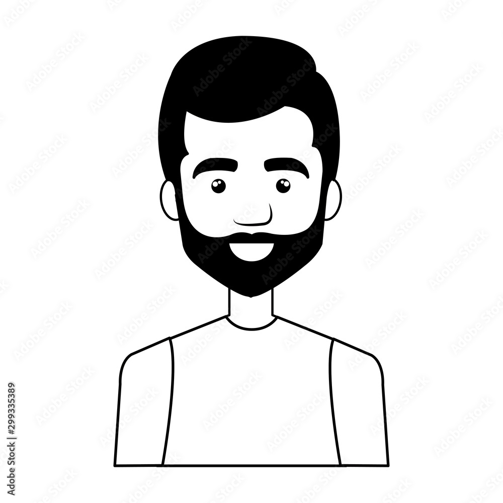 young man with beard urban style character vector illustration design young man with beard urban style character vector illustration design