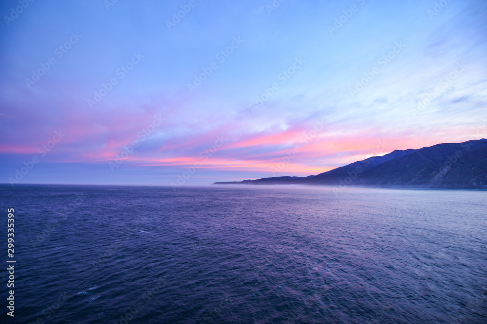 Fototapeta premium New Zealand travel, Auckland and Wellington, Fiords and islands 