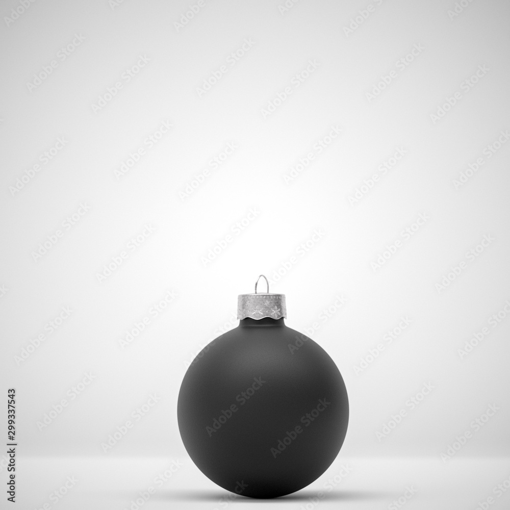 Matte black modern Christmas ball