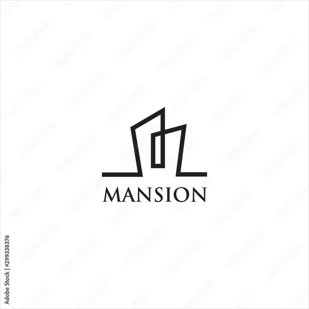 Mansion logo design vector template