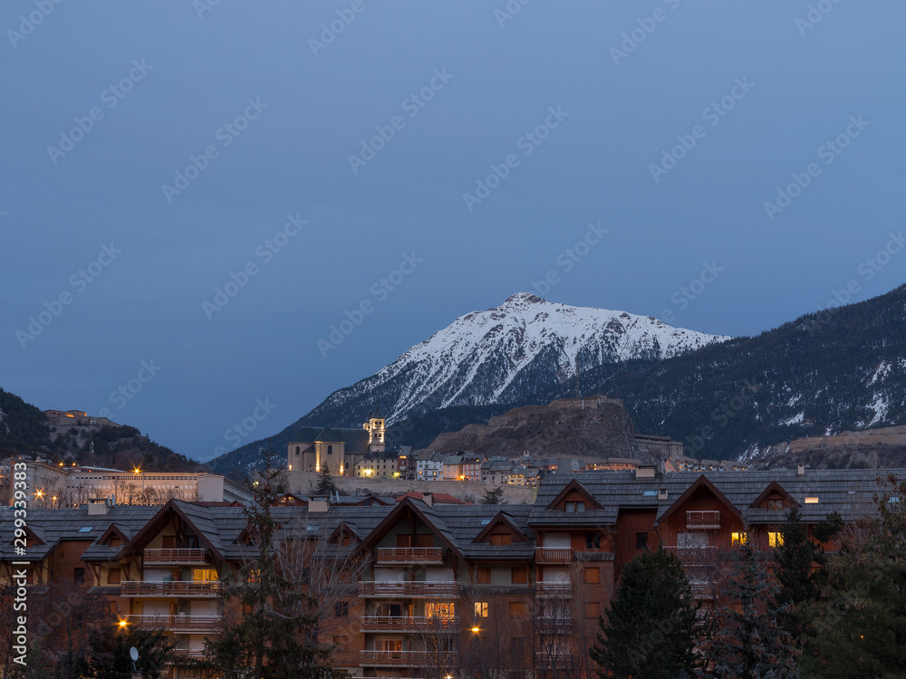 Briancon village in the mountains of the Alps, France.